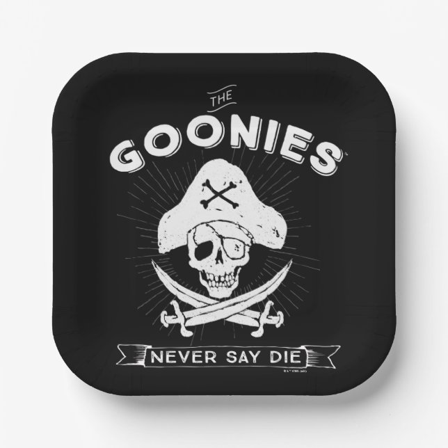 The Goonies "Never Say Die" Pirate Badge Paper Plate (Front)