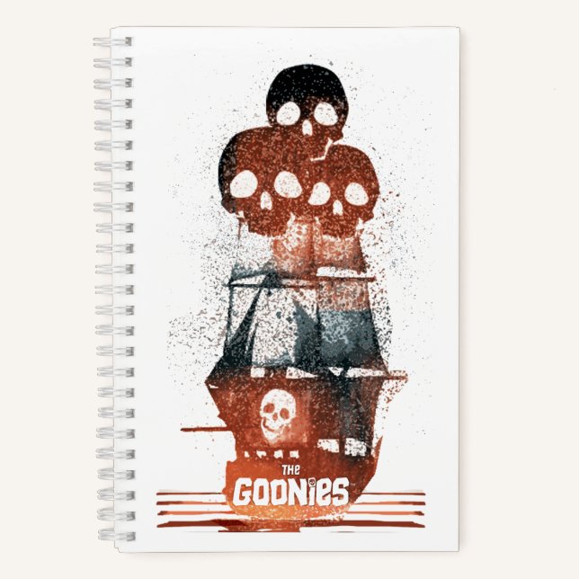 The Goonies Pirate Ship Silhouette Graphic Notebook (Front)