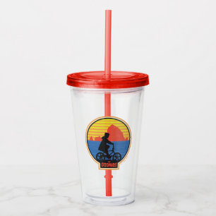 The Goonies Retro Mikey Riding Bike Graphic Acrylic Tumbler