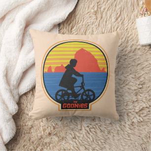The Goonies Retro Mikey Riding Bike Graphic Cushion