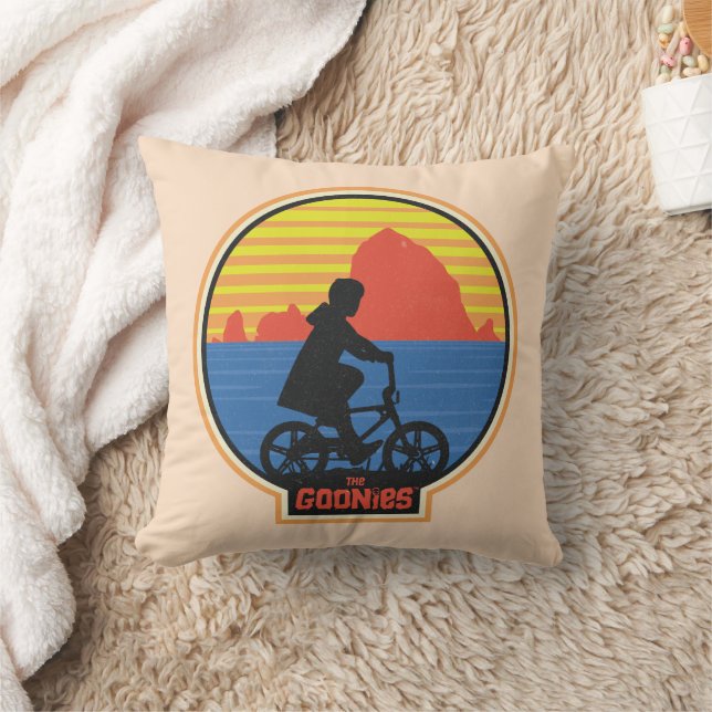 The Goonies Retro Mikey Riding Bike Graphic Cushion (Blanket)