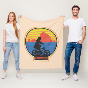 The Goonies Retro Mikey Riding Bike Graphic Fleece Blanket