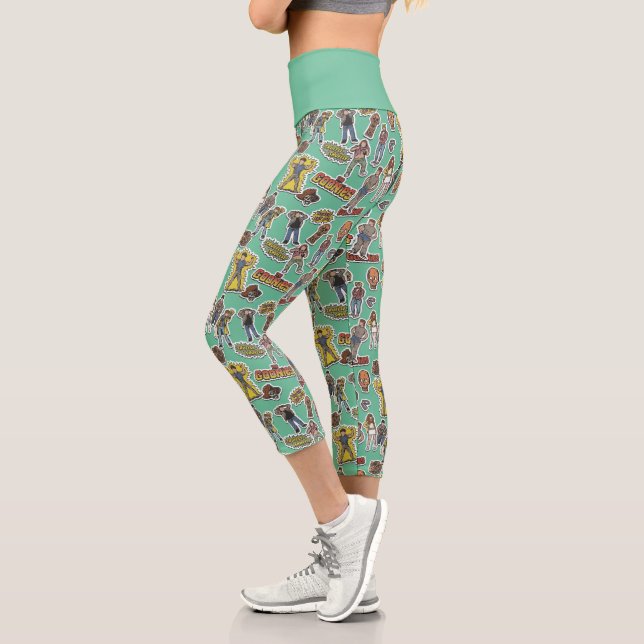 The Goonies Retro Sticker Pattern Capri Leggings (Left)