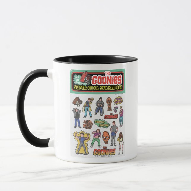 The Goonies Retro Sticker Sheet Graphic Mug (Left)