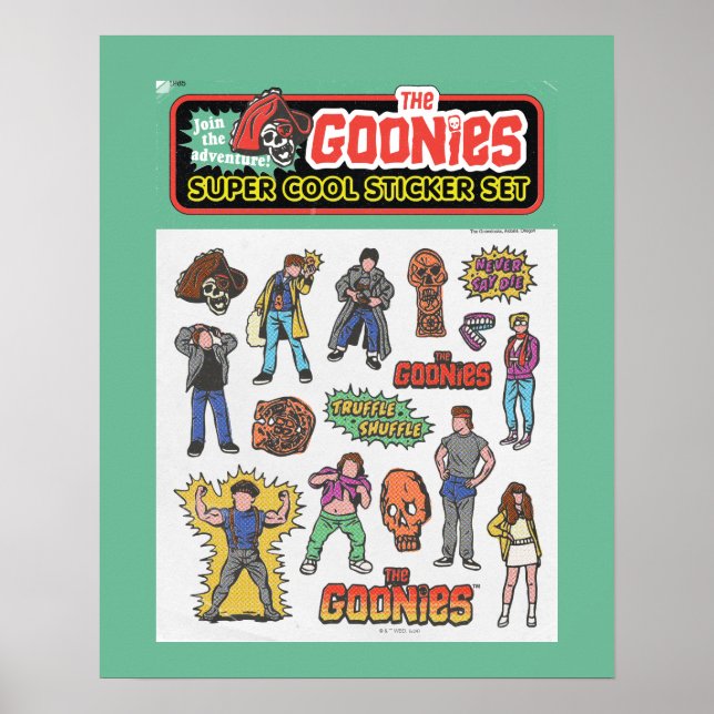 The Goonies Retro Sticker Sheet Graphic Poster (Front)