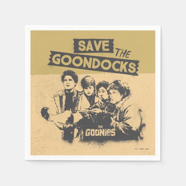 The Goonies "Save The Goon Docks" Napkin (Front)