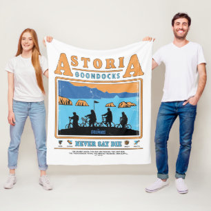 The Goonies Silhouettes Over Astoria Goondocks Fleece Blanket