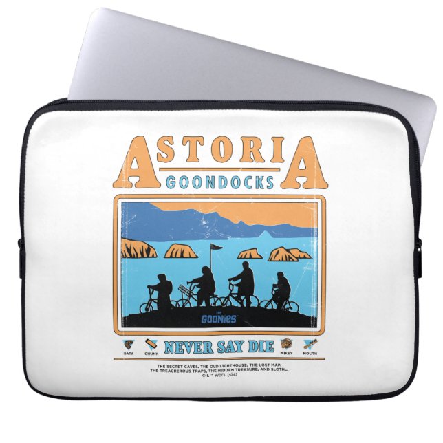 The Goonies Silhouettes Over Astoria Goondocks Laptop Sleeve (Front)