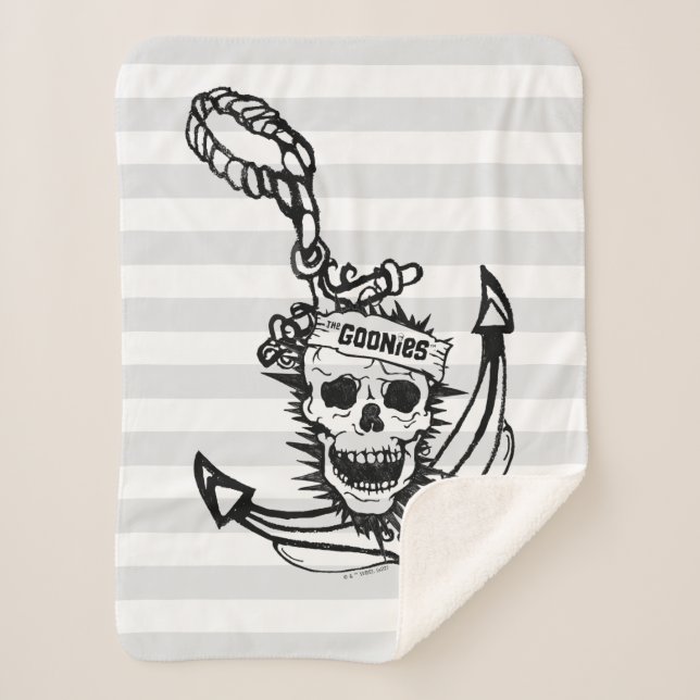 The Goonies Skull & Anchor Graphic Sherpa Blanket (Front)
