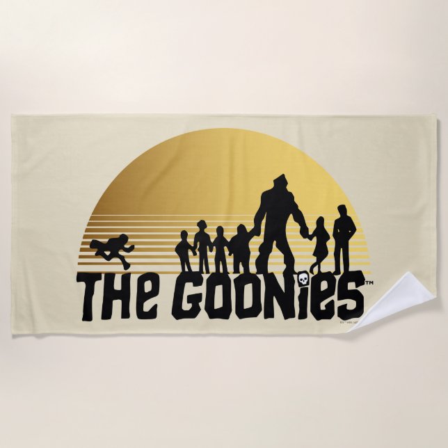 The Goonies Sunset Silhouette Graphic Beach Towel (Front)