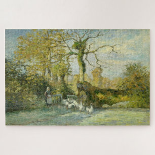 The Goose Girl at Montfoucault (White Frost) 1875 Jigsaw Puzzle