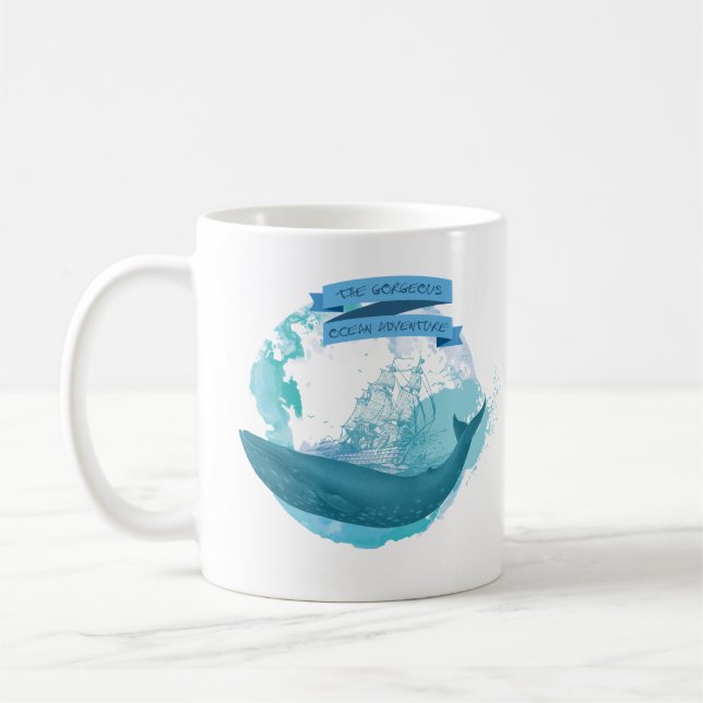 The Gorgeous Ocean Adventure Theme Coffee Mug (Left)