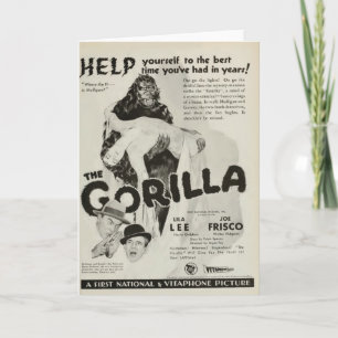 'The Gorilla' 1930 movie ad greeting card