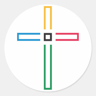 The Gospel Cross Classic Round Sticker