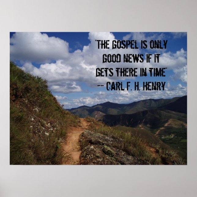 "The gospel is only good news if it gets there ... Poster (Front)