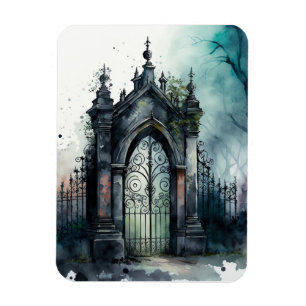 The Gothic Cemetery Gate Series Design 11 Magnet