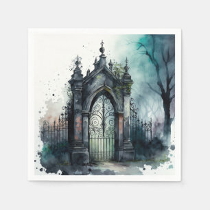 The Gothic Cemetery Gate Series Design 11 Napkin