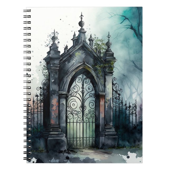 The Gothic Cemetery Gate Series Design 11 Notebook (Front)