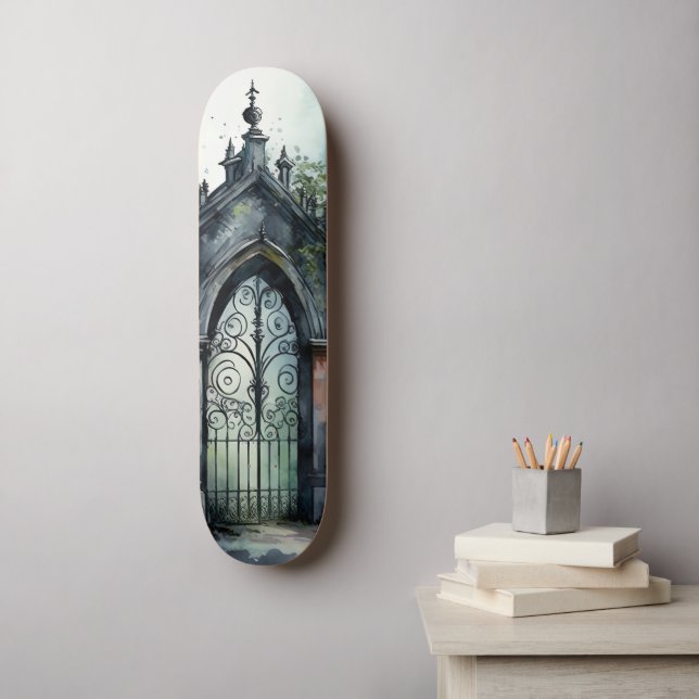 The Gothic Cemetery Gate Series Design 11 Skateboard (Wall Art)