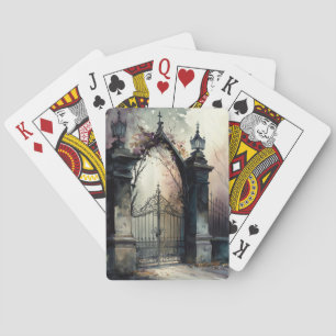 The Gothic Cemetery Gate Series Design 12 Playing Cards