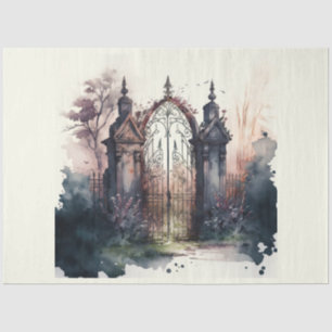 The Gothic Cemetery Gate Series Design 3 Tissue Paper