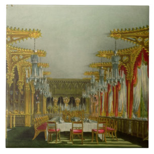 The Gothic Dining Room at Carlton House from Pyne' Tile