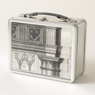The Gothic Entablature and Capital Metal Lunch Box