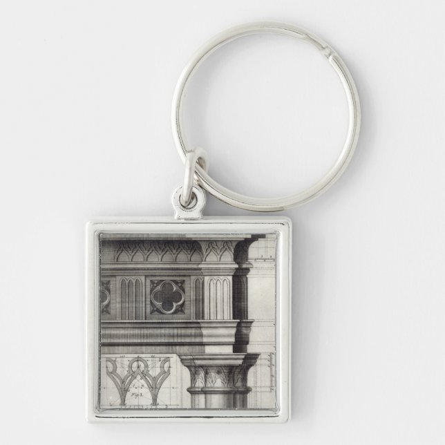 The Gothic Entablature Key Ring (Front)