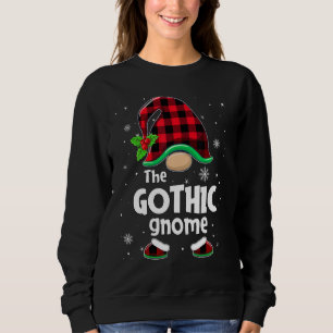 The Gothic Gnome Buffalo Plaid Christmas Matching  Sweatshirt