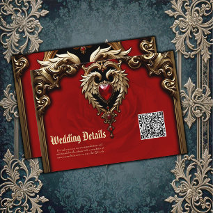 The gothic heart of fire and gold enclosure card
