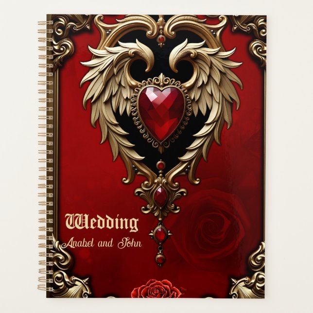 The gothic heart of fire and gold.  planner (Front)