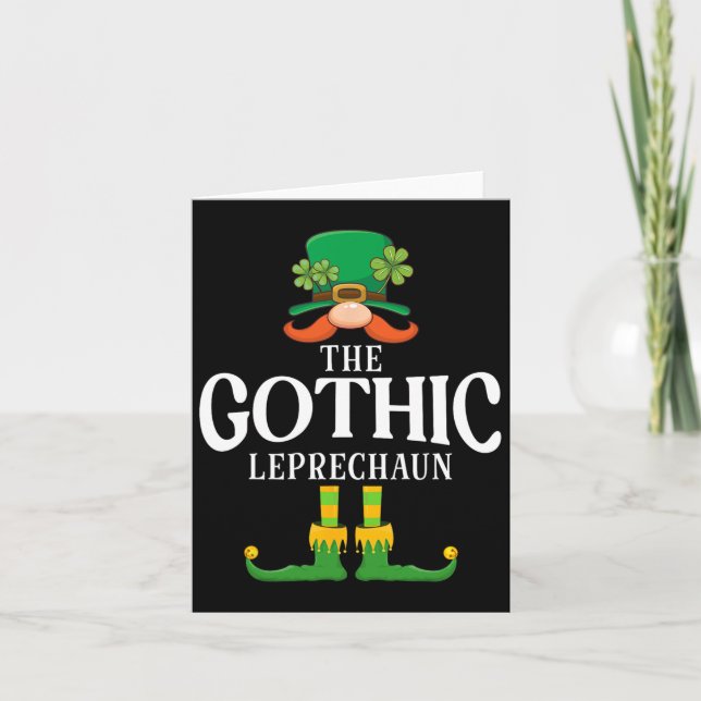 The Gothic Leprechaun St Patricks Day Matching  Card (Front)