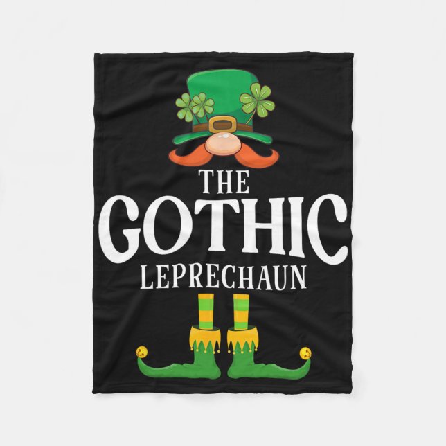 The Gothic Leprechaun St Patricks Day Matching  Fleece Blanket (Front)