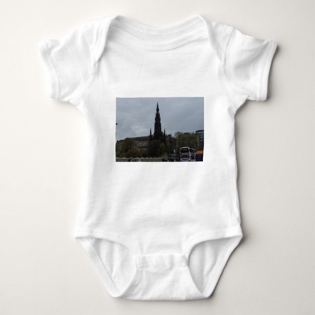The Gothic Scott Monument in Edinburgh Baby Bodysuit (Front)