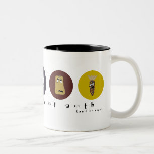 the gourds of goth (and corny!) polka Two-Tone coffee mug