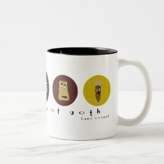 the gourds of goth (and corny!) polka Two-Tone coffee mug