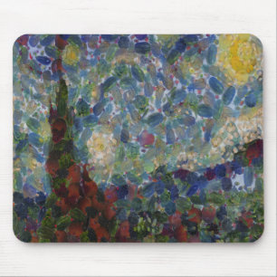 The Gourdy Night Starry Night Parody Mouse Pad