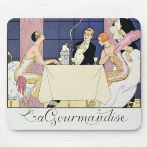 The Gourmands, 1920-30 (pochoir print) Mouse Pad