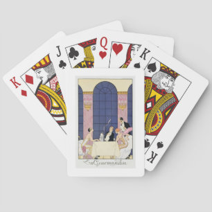 The Gourmands, 1920-30 (pochoir print) Playing Cards