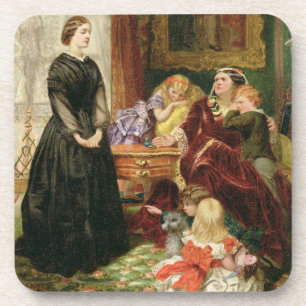 The Governess, 1860 (oil on canvas) Coaster