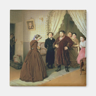 The Governess Arriving at the Merchant's House Magnet