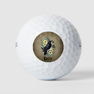 The grace and elegance of the raven. golf balls