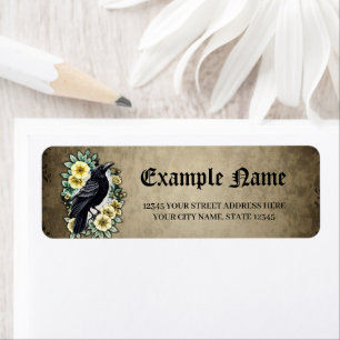 The grace and elegance of the raven. return address label