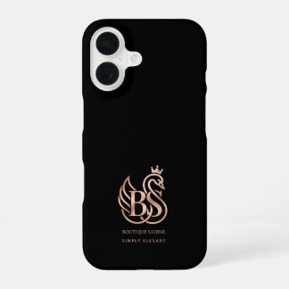 The Graceful Swan Minimalist Black iPhone Case