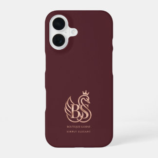The Graceful Swan Minimalist Burgundy iPhone Case