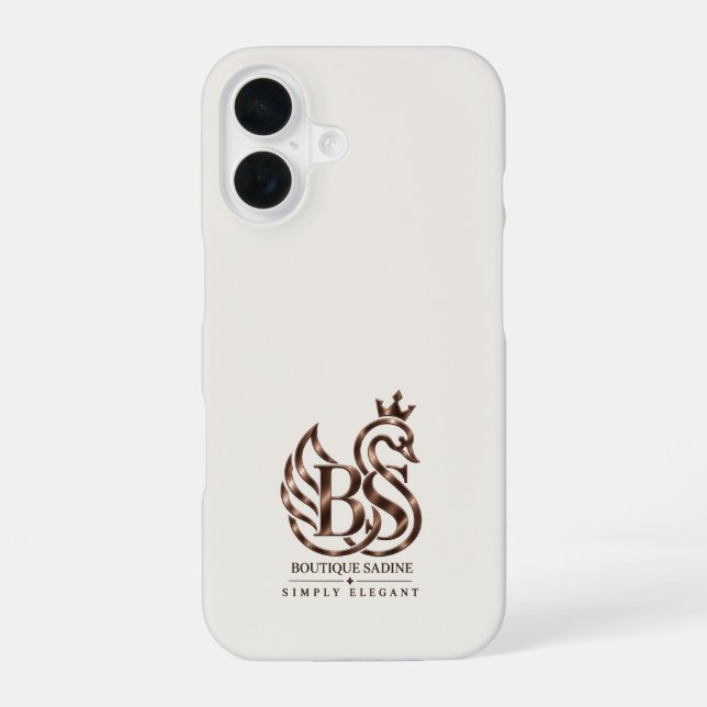 The Graceful Swan Minimalist Ivory iPhone Case (Back)