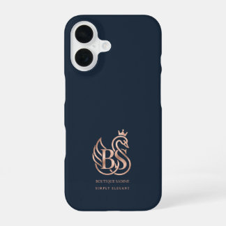 The Graceful Swan Minimalist Navy iPhone Case