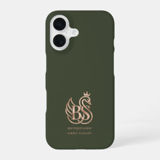 The Graceful Swan Minimalist Olive iPhone Case