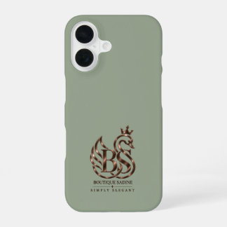 The Graceful Swan Minimalist Sage GreeniPhone Case