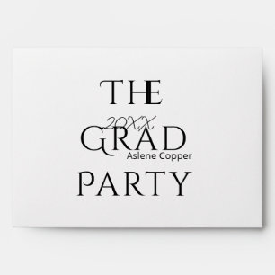 The grad party name 20XX bold letter graduatsimple Envelope